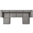 thumbnail image 3 of Sectional Sofa Set, Faux Vegan Leather, Grey Gray, Modern Contemporary Urban Design, Living Lounge Room Hotel Lobby Hospitality, 3 of 10