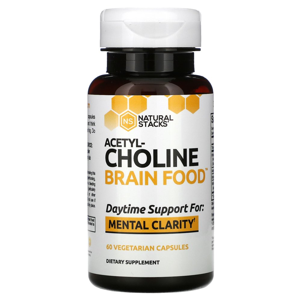 Natural Stacks AcetylCholine Brain Food, 60 Vegetarian Capsules