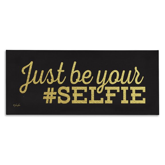 Stupell Industries Eclectic Just Be Your Selfie Canvas Art, 24 x 10, by Lauren Rader