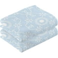 thumbnail image 2 of SKYSONIC 2 PCS Hand Towels, Blue & White Floral Pattern 16 x 28 Inch Soft Highly Absorbent Cotton Bathroom Towels for Bathroom Ktichen Travel SPA Gym, 2 of 7