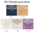 thumbnail image 4 of 10 Pcs Cartes d'Invitation en Papier Perlé Floral Porte-Invitations avec Blanc, 4 of 8