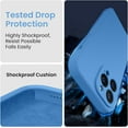 thumbnail image 4 of for iPhone 14 Pro Max Case, Silicone Upgraded [Camera Protection] for iPhone 14 ProMax Case with [2 Screen Protectors], Soft Anti-Scratch Microfiber Lining Inside, 6.7 inch, Blue, 4 of 11