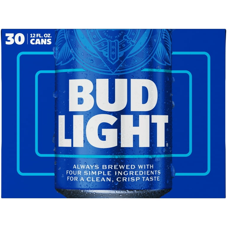 Bud Light American Light Lager Beer 30 Pack 12 fl oz Aluminum Cans