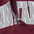 thumbnail image 2 of Women's Stadium Athletic Maroon Montana Grizzlies Arched Name Full-Zip Hoodie, 2 of 3
