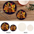 thumbnail image 4 of SKYSONIC 2 pcs Colorful Feathers Turkey Pot Holders Trivets, Heat Resistant Trivets,Happy Thanksgiving Cotton Thread Weave Mats for Hot Pads Pans Pot Bowl Teapot, 4 of 7