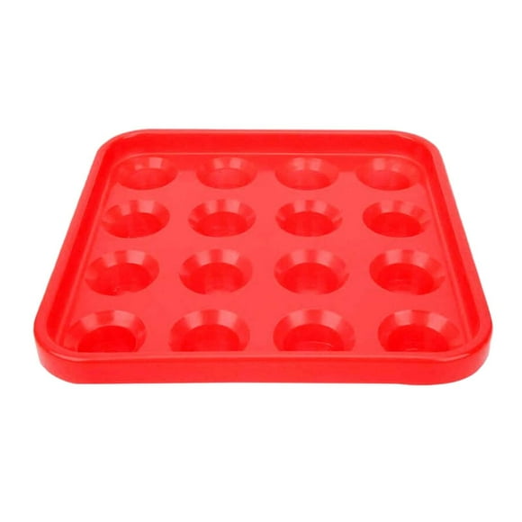 Billiard Ball Holder Tray Organizers 16 Holes Durable Pool Table Accessories red