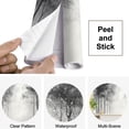 thumbnail image 4 of Peel and Stick Wallpaper Canvas Vintage Forest Woodland Mural Gray Old Wall Tree Trees Branches Leaves Modern Art Wall Mural Decor Self Adhesive and Removable 69in x 98in, 4 of 8
