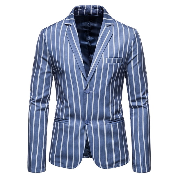 Qarigey Chaquetas De Traje Slim Fit Azules Estilo Sofisticado Para Cualquier Evento Chaquetas De Traje De Botones Abrigos De Traje Chaquetas de traje, americanas y abrigos deportivos azul l