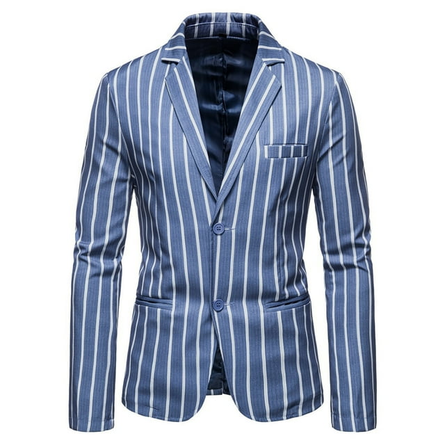 Decodeary Professional Look Suit Coats For Sophisticated Style Modern Suit Jackets blue L 1Set