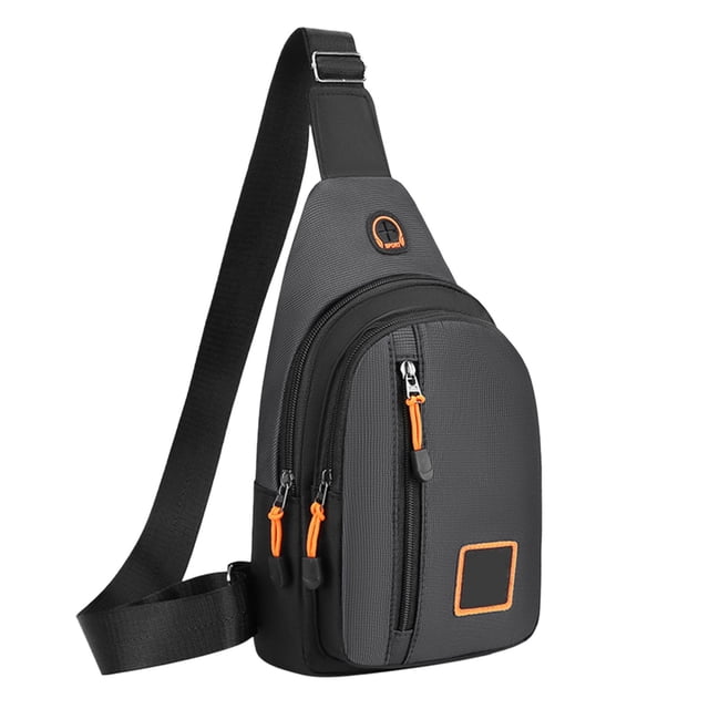 Rbaofujie Sac de Voyage pour Hommes, Sac de Poitrine Décontracté et à la Mode avec Grande Capacité de Rangement, Tissu Épais à Haute Densité, Sac de Poitrine Multifonctionnel Imperméable, Sac Cosmétique