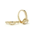 thumbnail image 2 of 14k Yellow Gold 1 1/2ct  Diamond Halo Engagement Wedding Ring Matching, 2 of 2