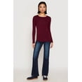 thumbnail image 3 of Women's Basic Crew Neck Long Sleeve Tee, 3 of 5