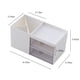 thumbnail image 3 of Organizador de escritorio ABS blanco y azul con 2 cajones y 3 compartimentos | Caja para guardar maquillaje y artículos de oficina, ideal para escritorio, tocador o oficina en casa., 3 of 5