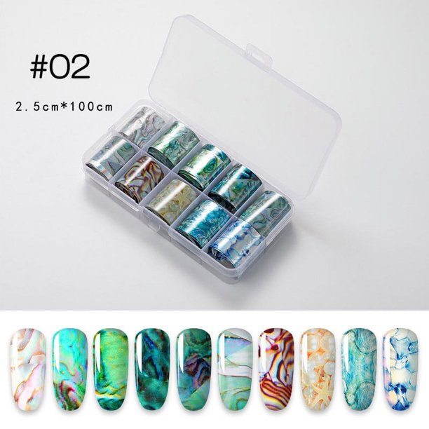 XWSHYW Pegatinas de Uñas Adhesivo de Estrella para Uñas Adhesivo, de Transferencia En Caja, Láser Colorido, Papel