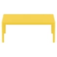 thumbnail image 2 of Luxury Commercial Living 39.5" Yellow Patio Solid Rectangular Lounge Coffee Table, 2 of 6