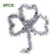 thumbnail image 4 of TINSEL GARANDO Guirnalda de traje corona de la corona de lámina metálica Decoraciones de techo Colgando para bodas de Navidad Uso al aire libre y interior 2mPlata 8 piezas AweSitey HA012699-07, 4 of 7