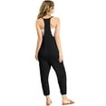 thumbnail image 3 of Lana Roux Womens Baggy Maternity Lounge Jogger Jumpsuit (Black, L), 3 of 3