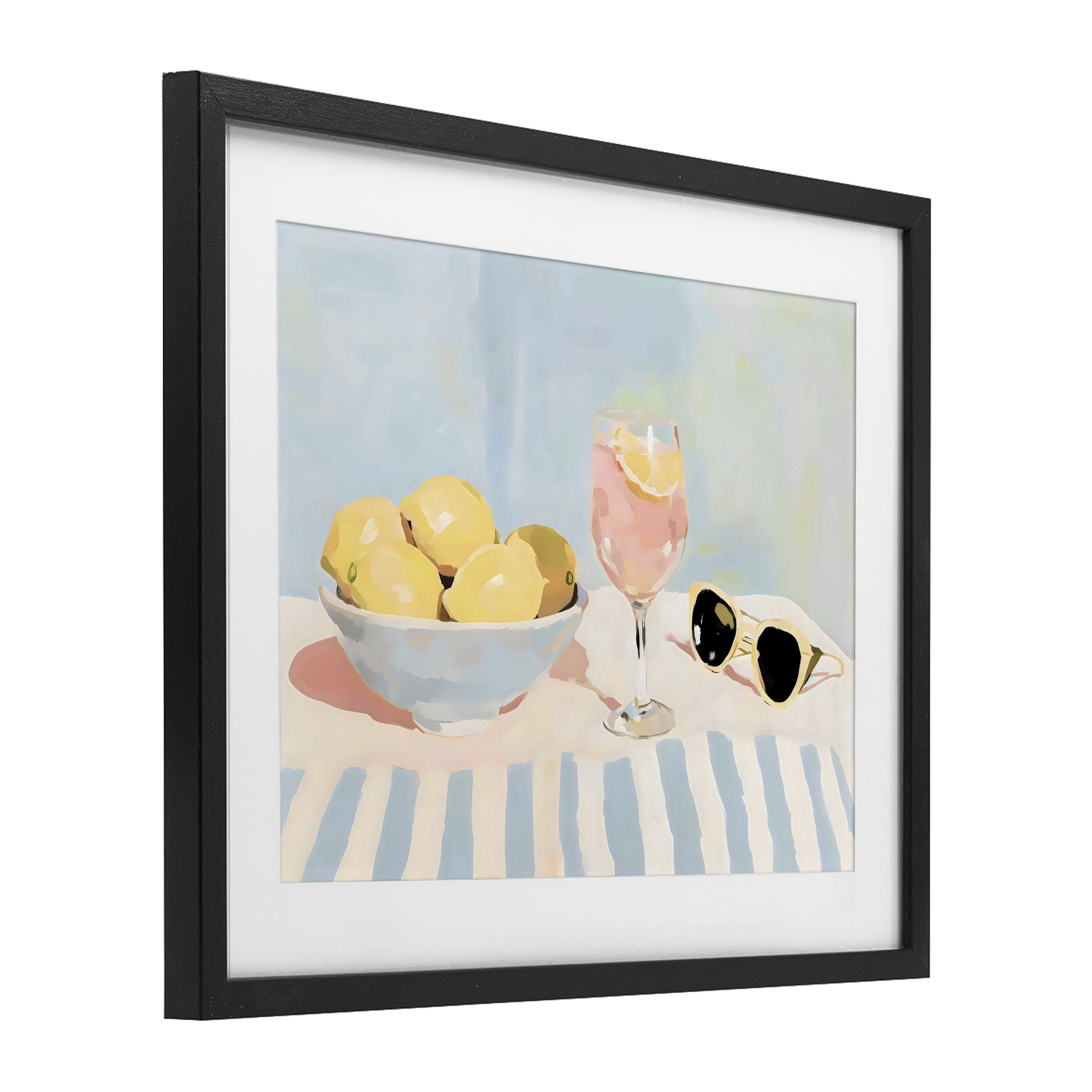 Stupell Industries Aperol & Summer Lemons Black Framed Print Under Glass, design by Sisi and Seb