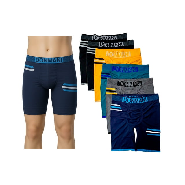 Set con 6 Bóxer Largos para Hombre Paquete Incluye 6 Colores Diferentes