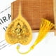 thumbnail image 3 of Marcapáginas con vena de hoja conmemorativa de la cultura de la hoja de Bodhi, regalo retro creativo de estilo chino clásico, marcapáginas de metal Sakyamuni, 3 of 4