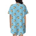 thumbnail image 3 of Bixox Women's Turtle Printed Pajama Set 2 Piece Lounge Set Top and Shorts Soft Pajamas, Shorts with Pockets, 3 of 7