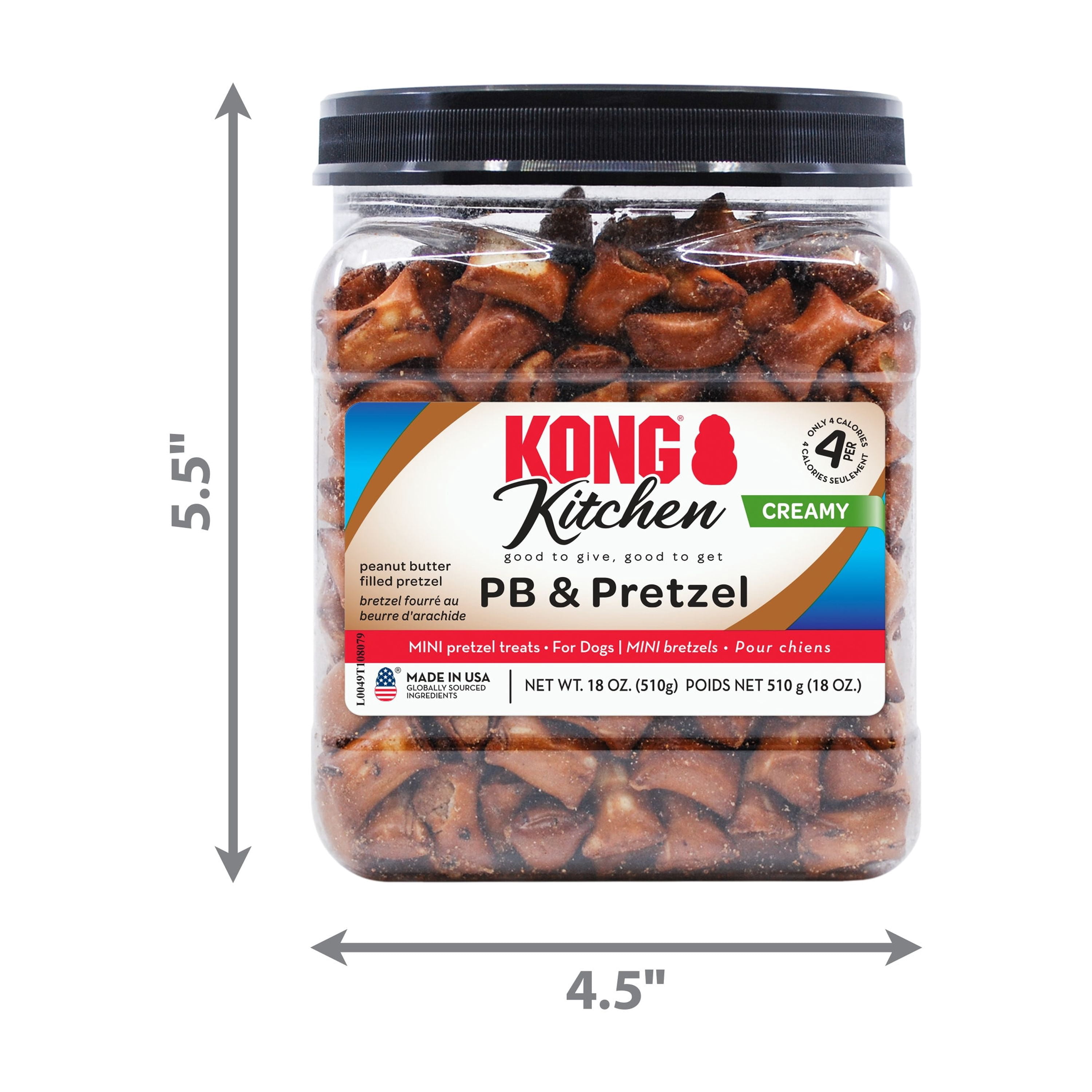KONG® Kitchen Peanut Butter and Pretzel Dog Treats, 18 Ounces