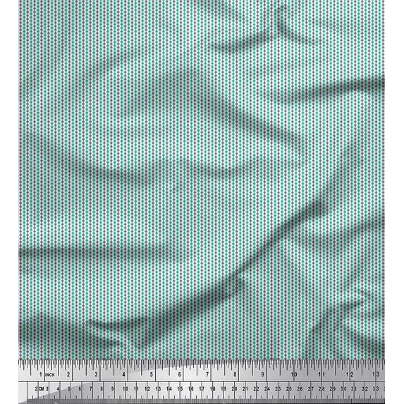 Soimoi Velvet Fabric Geometric Small Printed Craft Fabric by The Yard 58 Inch Wide