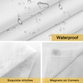 thumbnail image 4 of No Hook Shower Curtains with Detachable Snap-in Liner Set, Black White Cat Waterproof Hotel Style Bathroom Shower Curtain, Retro Art Animals Breathable Mesh Top Window Bath Curtains 72''x84'', 4 of 9