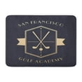 thumbnail image 1 of LADDKE Vintage Golf Academy Emblem Clubs Gold on Dark Crossed Doormat Floor Rug Bath Mat 23.6x15.7 inch, 1 of 1