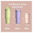 thumbnail image 5 of Nomad 40 oz with Handle and Straw Lid, Leakproof, Double Insulated, 40oz Cup Stainless Steel (Peony), 5 of 9