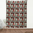thumbnail image 3 of Ambesonne Modern Fabric by the Yard Upholstery, Minimalist Design, 3 Yards, White Black Red, 3 of 4