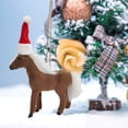 thumbnail image 4 of Kripyery Horse Pendant Lovely Christmas Hat Simulation Animal Model Hanging Ornaments Faux Fur Horse Doll Christmas Tree Pendant Home Decoration Christmas Gift, 4 of 8