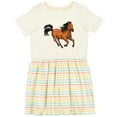 thumbnail image 3 of Inktastic Wild Mustang Horse Galloping Girls Toddler Dress, 3 of 5