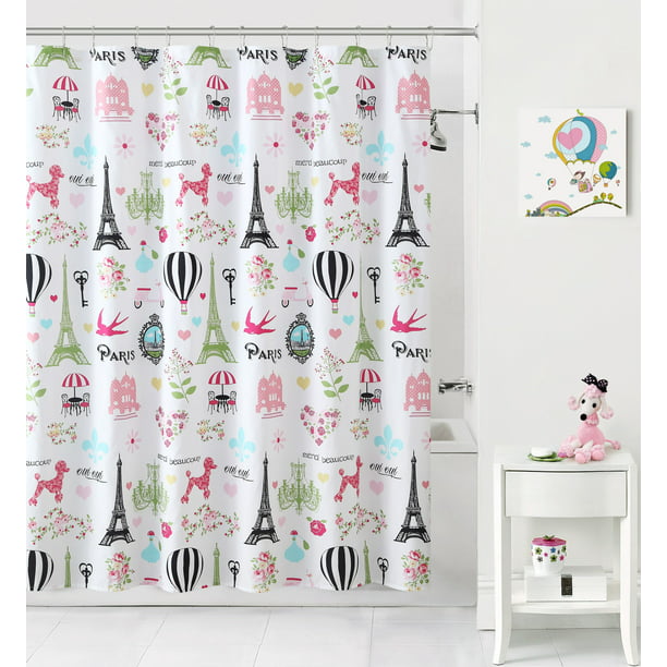 Mainstays Kids Paris Shower Curtain 1, Paris Themed Shower Curtain
