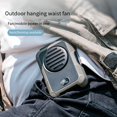 thumbnail image 3 of Ventilateur de Cou/taille Suspendu 2000mAh USB Mini Portable Rechargeable pour Camping Extérieur Randonnée Escalade Course Sports B, 3 of 6