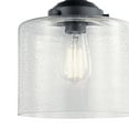 thumbnail image 3 of Kichler Winslow 8.5" 1 Light Black Semi-Flush Mount Light with Clear Seeded Glass, 3 of 6