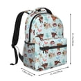 thumbnail image 2 of Gaeub Cute Pug Dogs Ergonomic Lightweight Laptop Backpack - Multiple Pockets for School, Work, Travel, Outdoor Activities -One Size, 2 of 5
