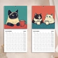 thumbnail image 3 of Calendario RWSEFK 2025 Cat Relajándose con café para amantes de los gatos, 3 of 6