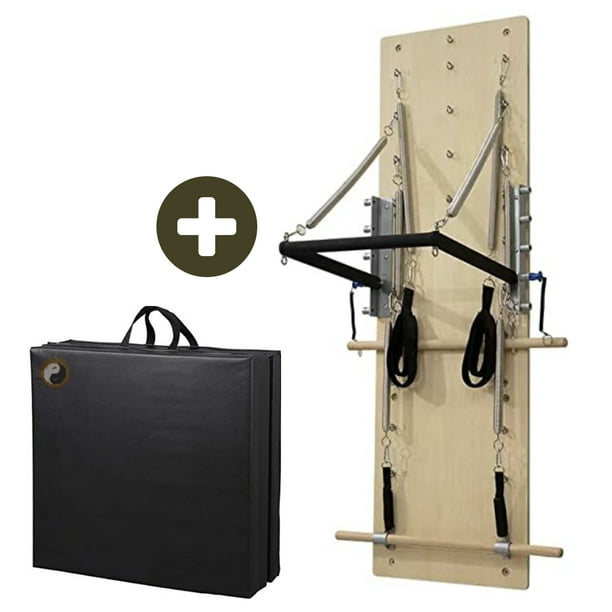 Pilates Wall Unit With Thick Mat Bundle Wooden Pilates Equipment
