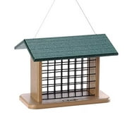Birds Choice SNBLOCK Recycled Seed & Suet Block Feeder, 1 Seed or Suet Block, Taupe Base w/ Green Roof