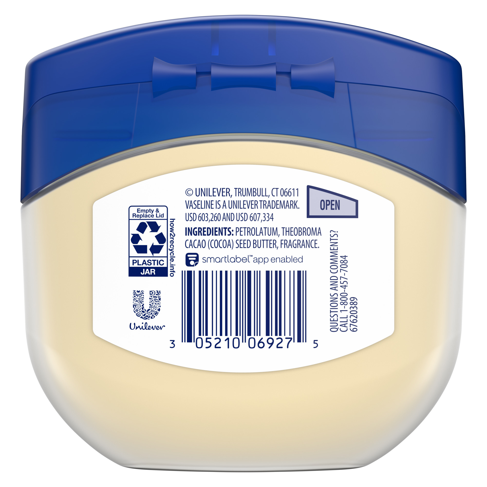 Vaseline Lock In Moisture Cocoa Butter Healing Petroleum Jelly for Dry Skin, 7.5 oz - image 2 of 5