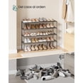 thumbnail image 2 of SONGMICS - Zapatero organizador de zapatos de 4 niveles, estante de almacenamiento de zapatos de metal para 20 pares de zapatos, fácil de montar, entrada, negro ULSA14BK, 2 of 9