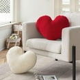 thumbnail image 4 of Fuebueo Heart Pillow, Red Heart Pillows, Love Pillow Gifts, Small Heart Shaped Pillows, Faux Rabbit Fur Coquette Room Decor Throw Pillows, Living, Bedroom, Indoor Outdoor, 4 of 8
