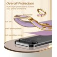 thumbnail image 5 of KOMI for Google Pixel 9 Case,Pixel 9 Pro Case with 2X Screen Protector, 360° Rotatable Ring Holder Magnetic Kickstand,Plated Gold Edge Slim Soft TPU Protective Cover for Google 9 (Purple), 5 of 7