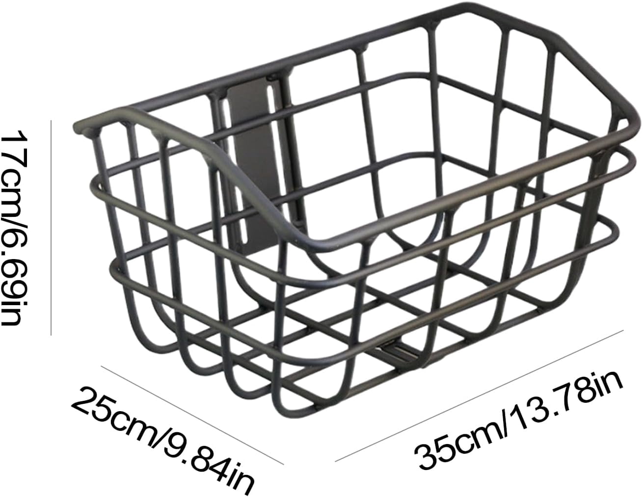 Bike Basket - Front Handlebar Storage Rack, Sturdy Wire Cargo Carrier, Precise Secure Mounting System, Cycling Accessory, Fits All Bicycle Styles, for Shopping School Picnic