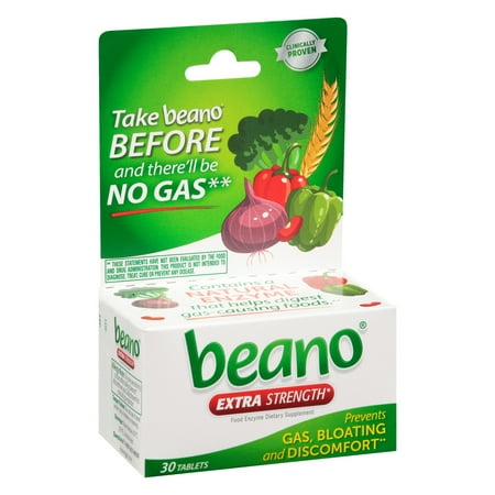 Beano Digestive Enzyme, Gas Prevention & Digestive Enzyme Supplement, 30 Count