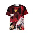 thumbnail image 2 of Halloween Hazbin Hotel Unisex Short Sleeve T Shirt Daily Novelty 3D Printed T-Shirts Soft Comfortable Tee Shirt Top For Men And Women, 2 of 7