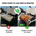 thumbnail image 4 of Golf Cart Seat Covers for 2 Seater,Fall Pumpkins Microfiber Cart Seat Towel Blanket,Thanksgiving Sunflowers Leaves Retro Palid Absorbent NonSlip Bench Seats Protector for Golf Course 51"x31", 4 of 9
