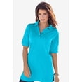 thumbnail image 2 of Roaman's Women's Plus Size Oversized Polo Tunic, 2 of 6