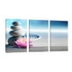 thumbnail image 1 of Cuadro Decorativo Tríptico Vertical Canvas Revolution Jardín Zen con Flor Set De 3 Cuadros 25x38 cm, 1 of 5